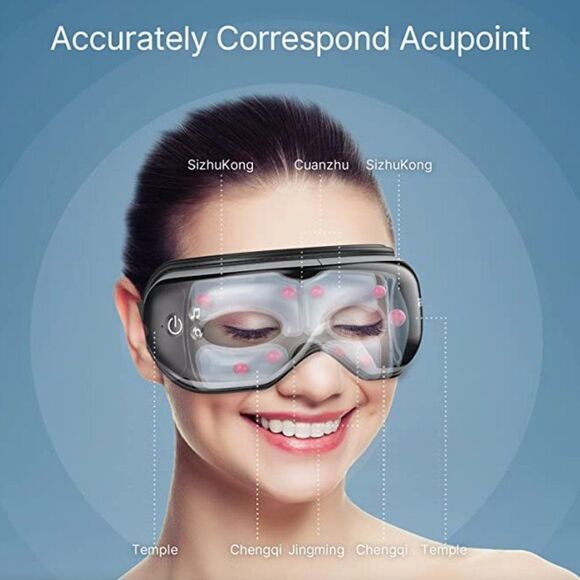 NWT RENPHO Eye Massager with Heat Bluetooth Music, color: black - Picture 4 of 15